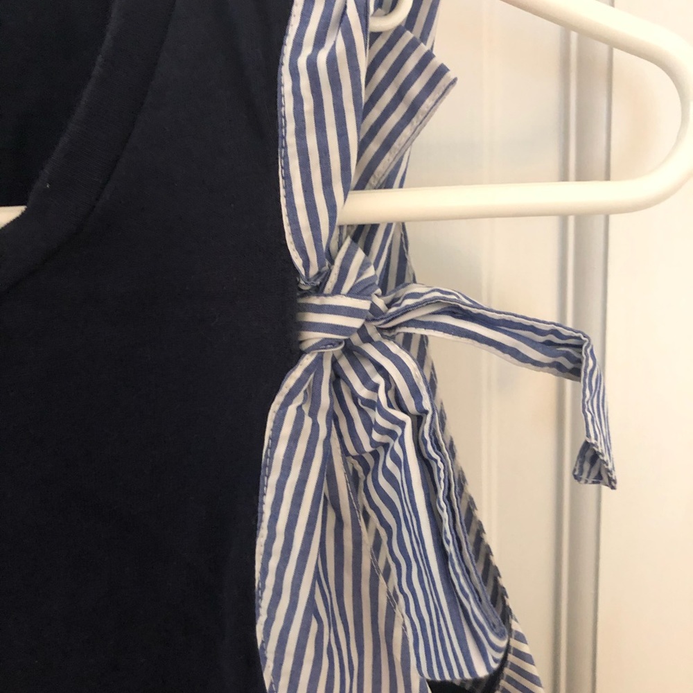Jcrew navy sleeveless cotton blouse - Picture 3 of 4